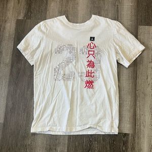 White and Red Air Jordan Shirt Size Medium